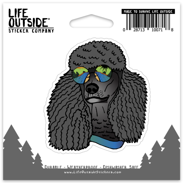 Paddle on Poodle Sticker
