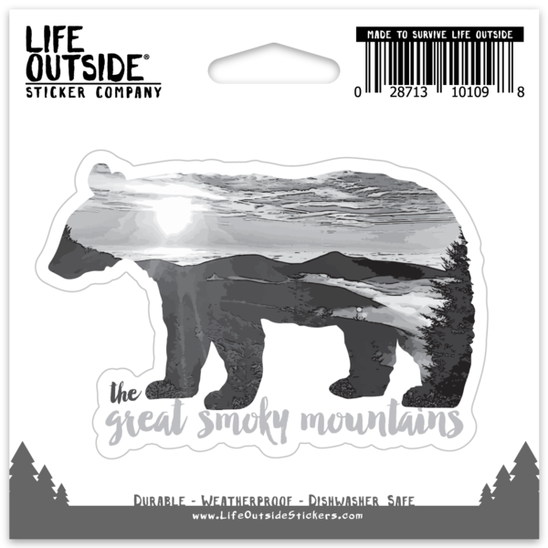 Great Smoky Mountain Bear Picture Sticker
